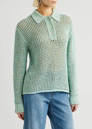 Acne Studios o1y0725 Polo Sweater in Green Size S / US 4 / IT 40 - 3 Thumbnail