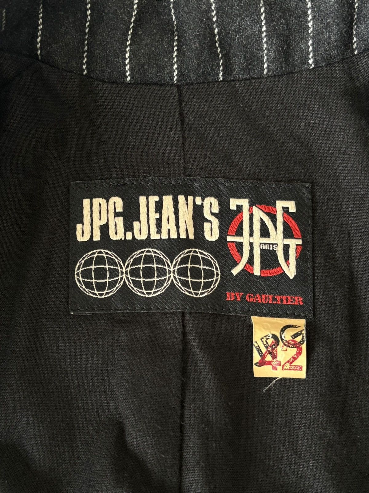 Jean Paul Gaultier Jean Paul Gaultier Jeans Tailored Blazer Striped Wool Denim Size M / US 6-8 / IT 42-44 - 18 Thumbnail