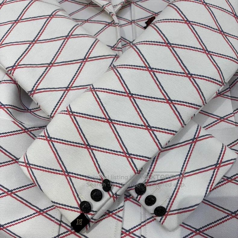 Louis Vuitton Louis Vuitton Diamond Print Single Breasted Badge Jacket Size S / US 4 / IT 40 - 6 Thumbnail
