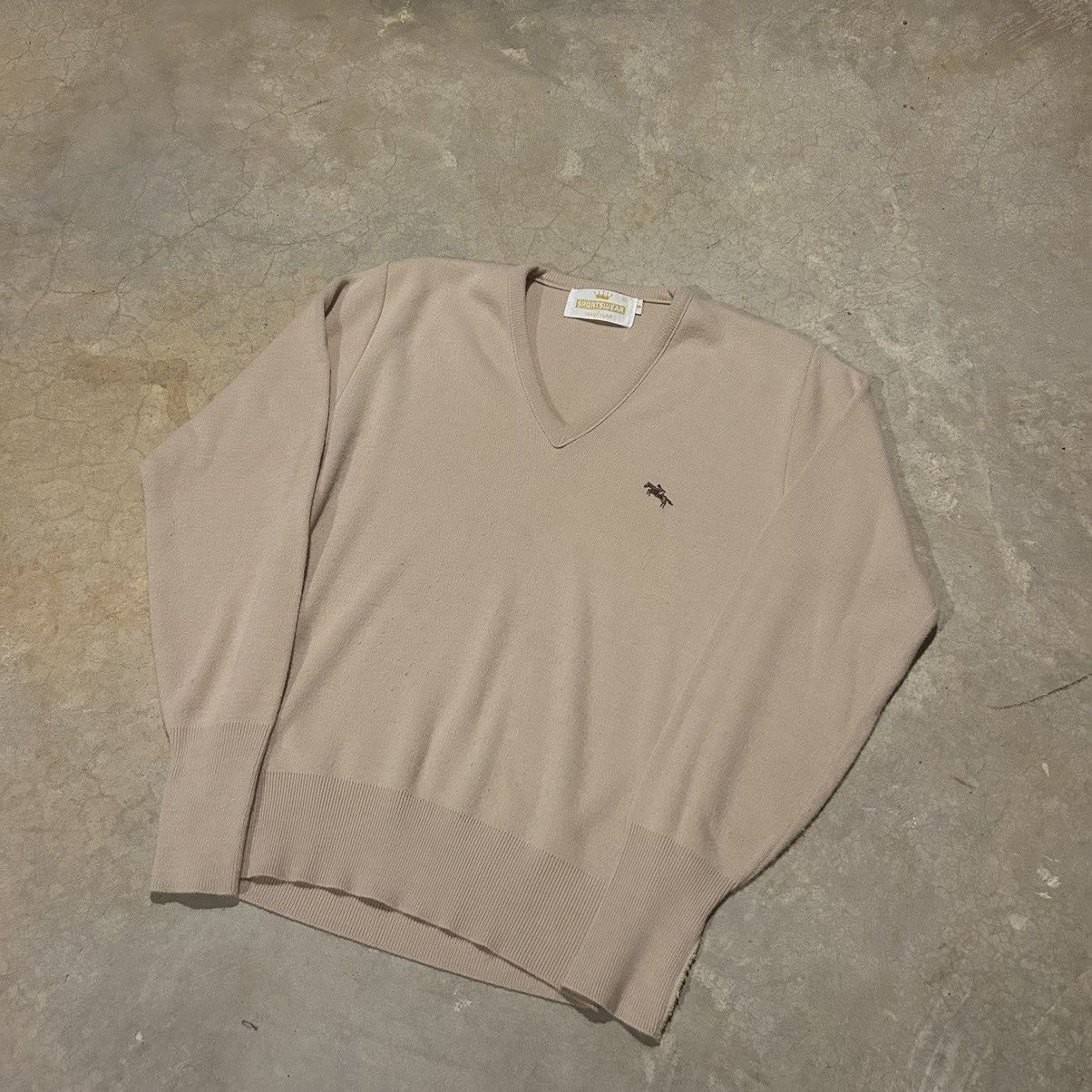 Japanese Brand × Vintage Essential Vintage 70s Horse Embroidered Pullover Sweater Size US S / EU 44-46 / 1 - 2 Thumbnail