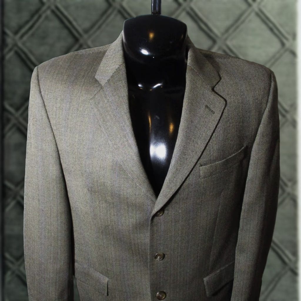 Ralph Lauren LAUREN Ralph Lauren Blazer 100% Wool Brown Single-Breasted 3 Button Front 41 Reg Jacket Mens Size 42R - 1 Thumbnail