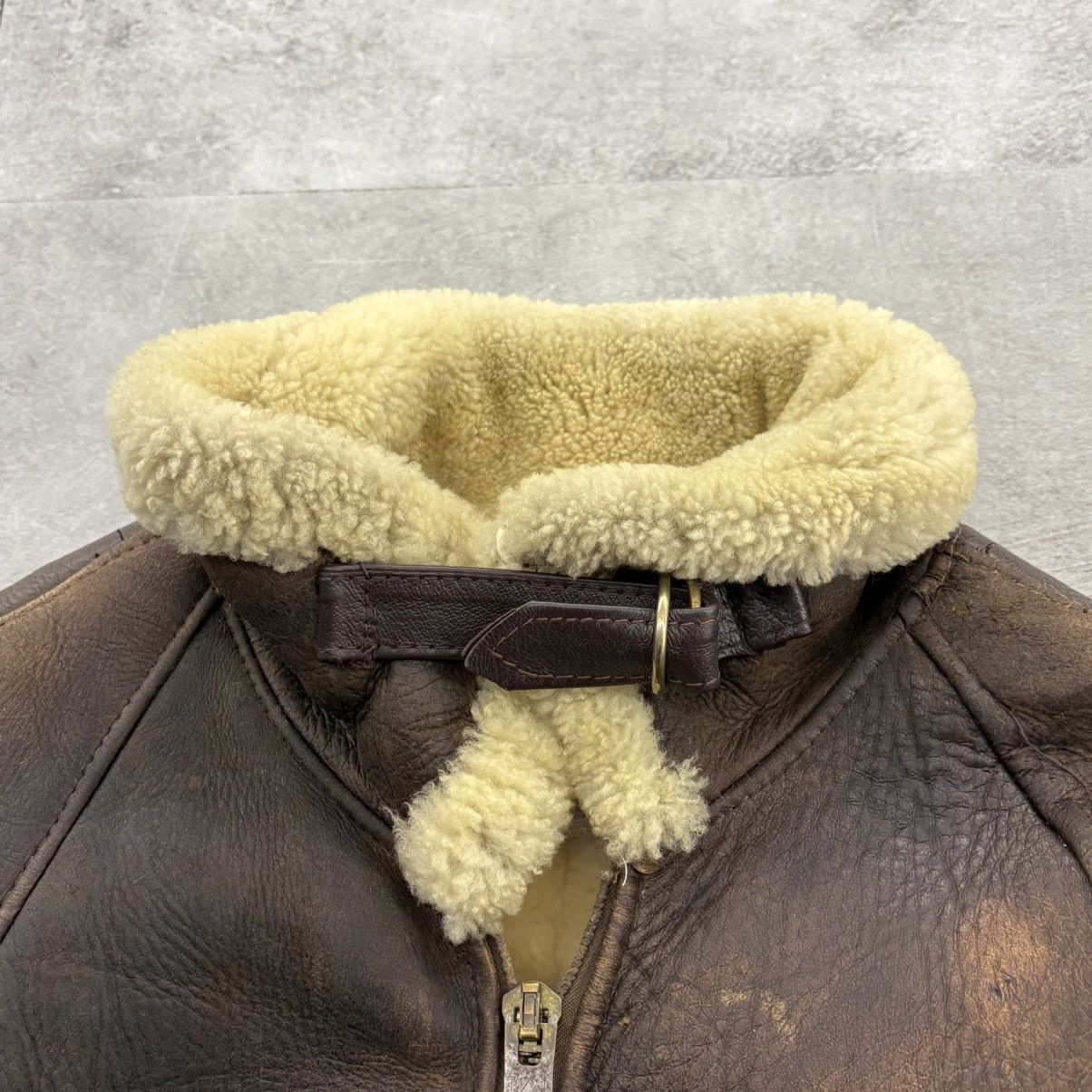 Schott Schott B-6 Sheepskin Flight Jacket – Made in USA (L) Size US L / EU 52-54 / 3 - 5 Thumbnail