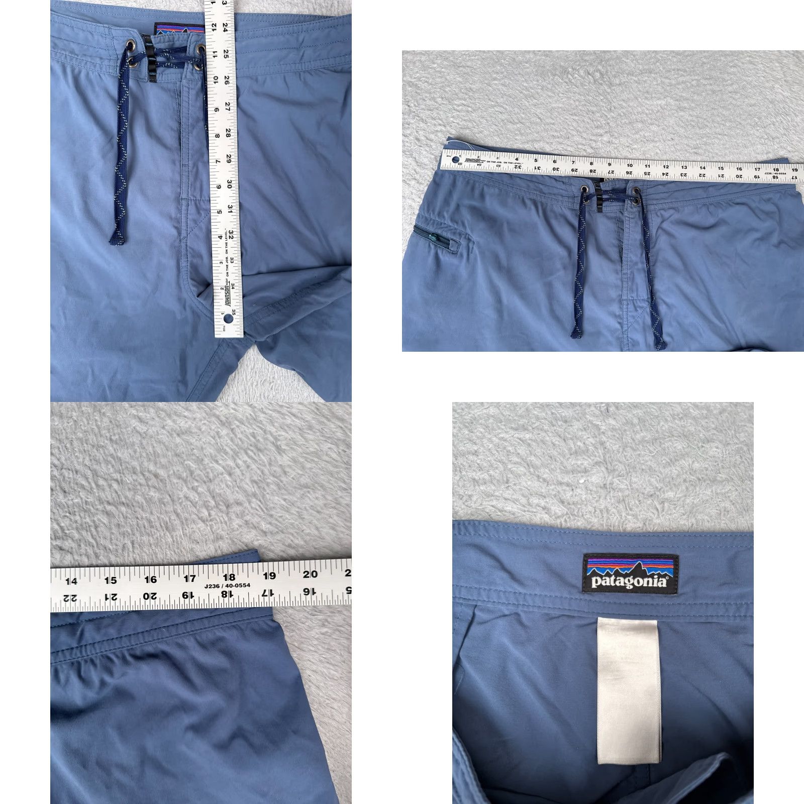 Patagonia Patagonia Board Shorts Mens 36 White Wavefarer Beach Nylon Blend Swim Trunks 11" Pockets Mens Size US 36 / EU 52 - 8 Thumbnail