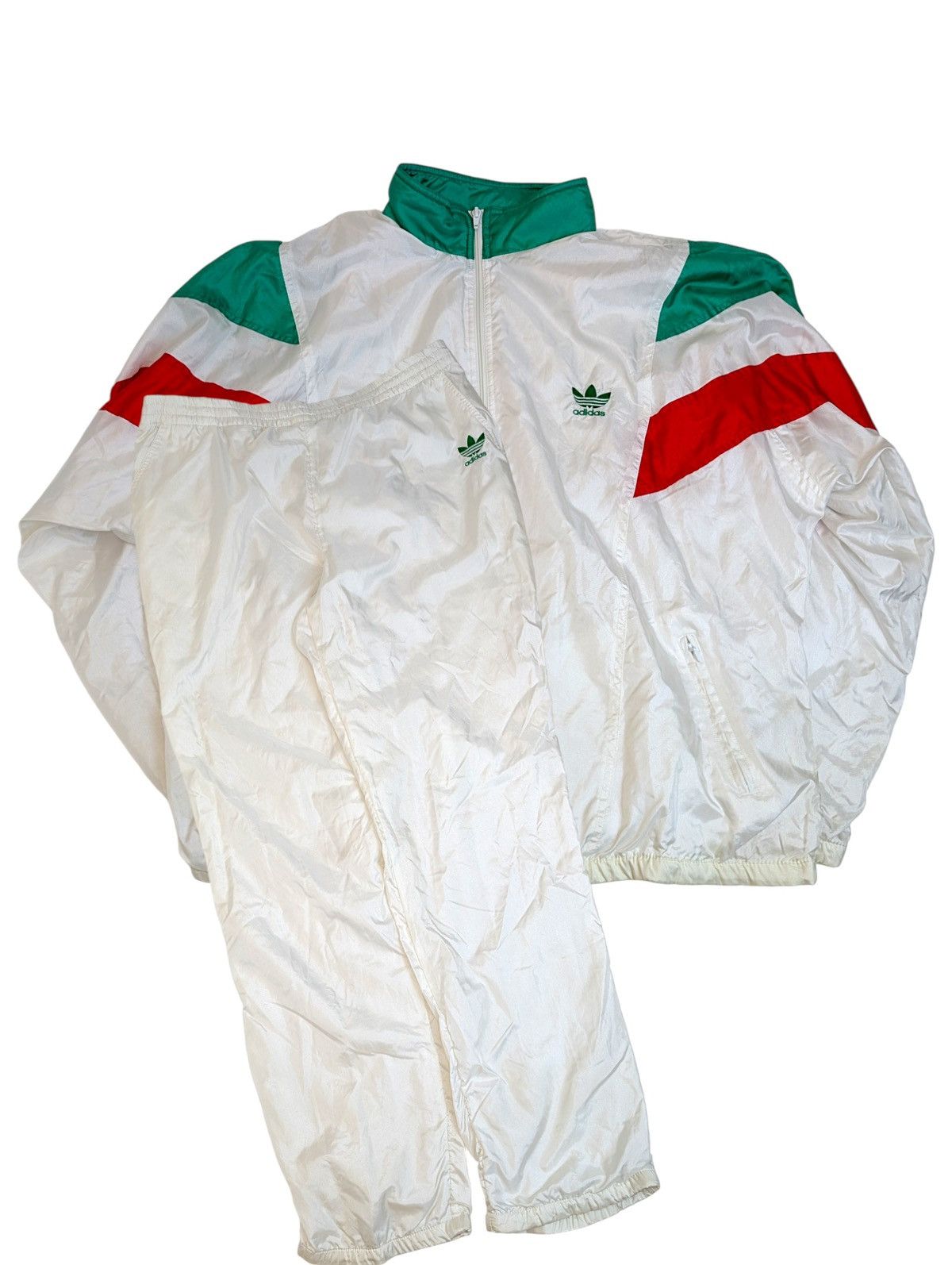 Adidas 80s Adidas Tracksuit Set Italy Soccer Pants Jacket Vintage Size US XXL / EU 58 / 5 - 7 Thumbnail