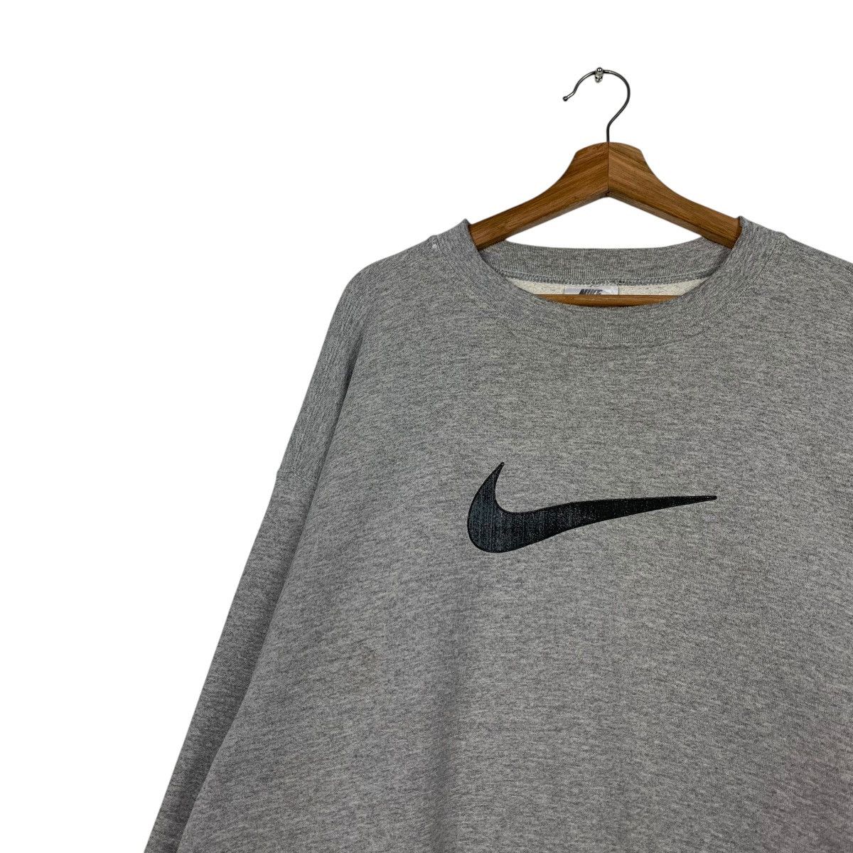 Nike 90's NIKE Center Big Swoosh Logo Sweatshirts #2268-C100 Size US XL / EU 56 / 4 - 6 Thumbnail