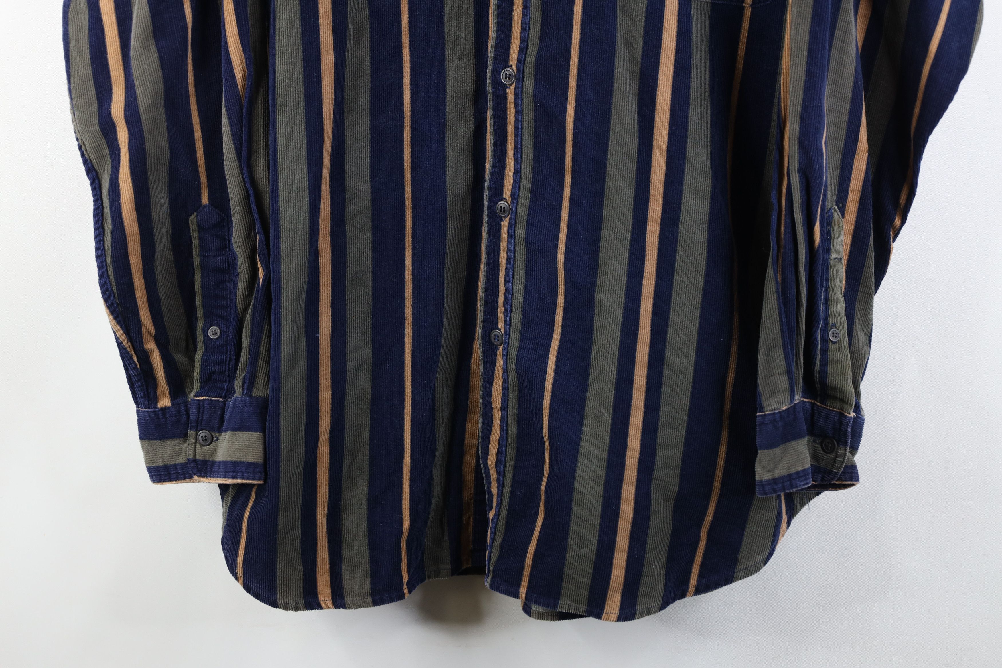 Vintage Vintage 90s Streetwear Corduroy Collared Button Down Shirt Size US L / EU 52-54 / 3 - 3 Thumbnail