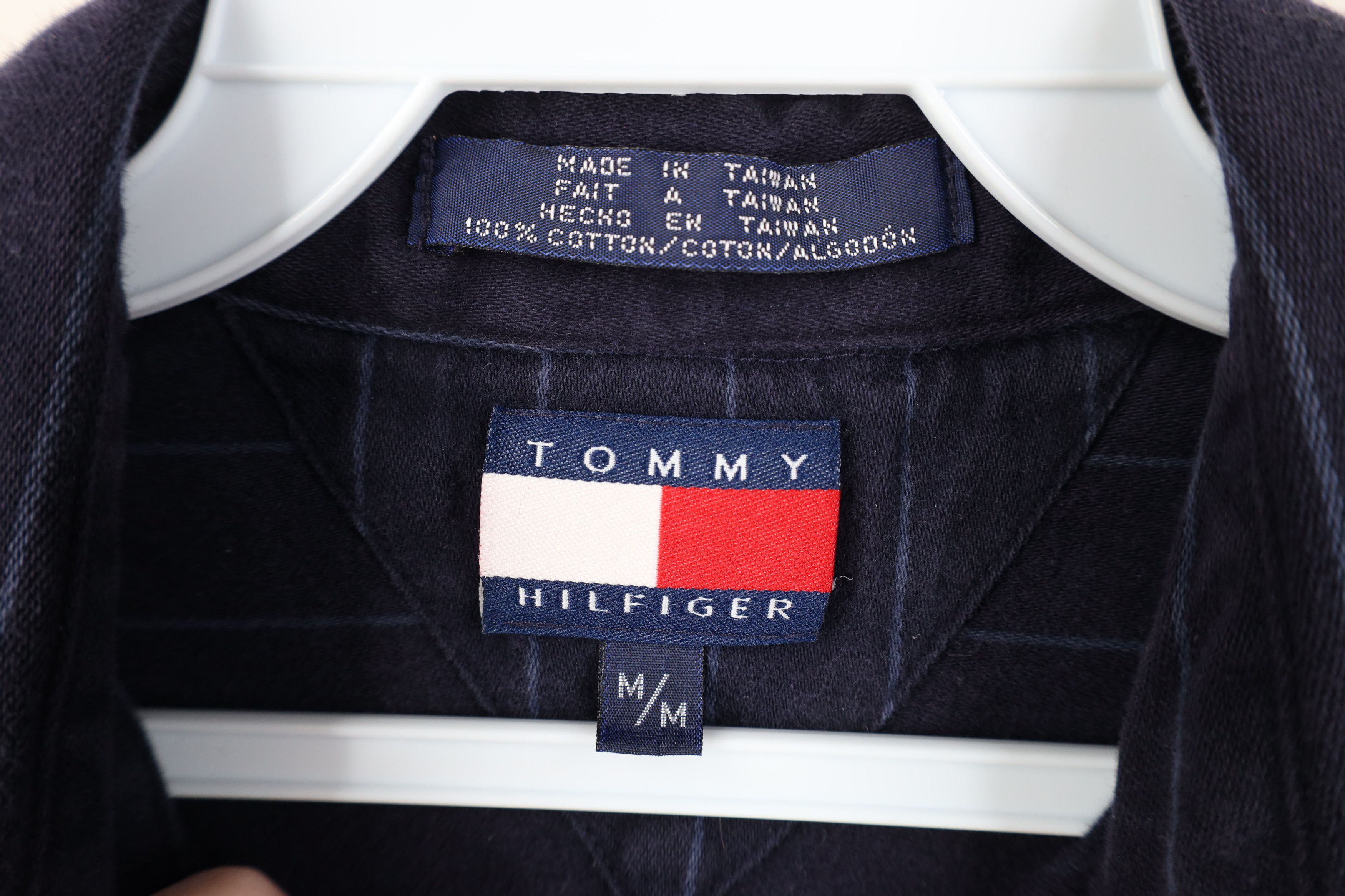 Tommy Hilfiger Vintage 90s Tommy Hilfiger Pinstriped Flannel Button Shirt Size US M / EU 48-50 / 2 - 8 Thumbnail