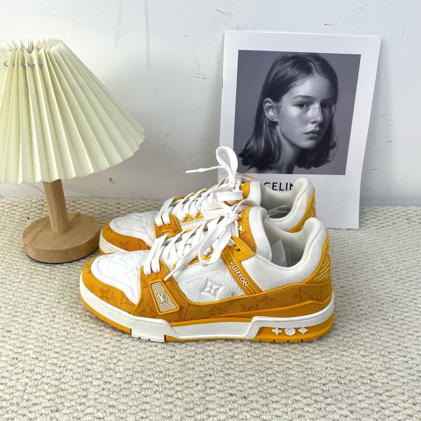Louis Vuitton Louis Vuitton Training Yellow Lowtop Sneakers Men Size US 6 / EU 39 - 1 Thumbnail