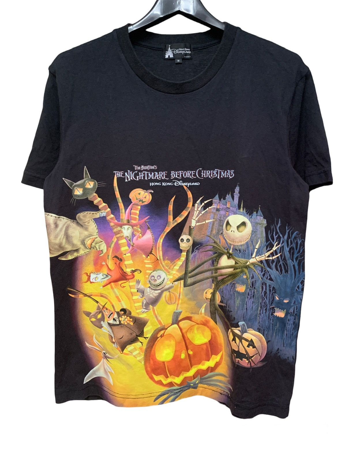 image of Cartoon Network x Disney Vintage Ovp Nightmare Before Christmas Tim Burton Movie Tee in Black (Size