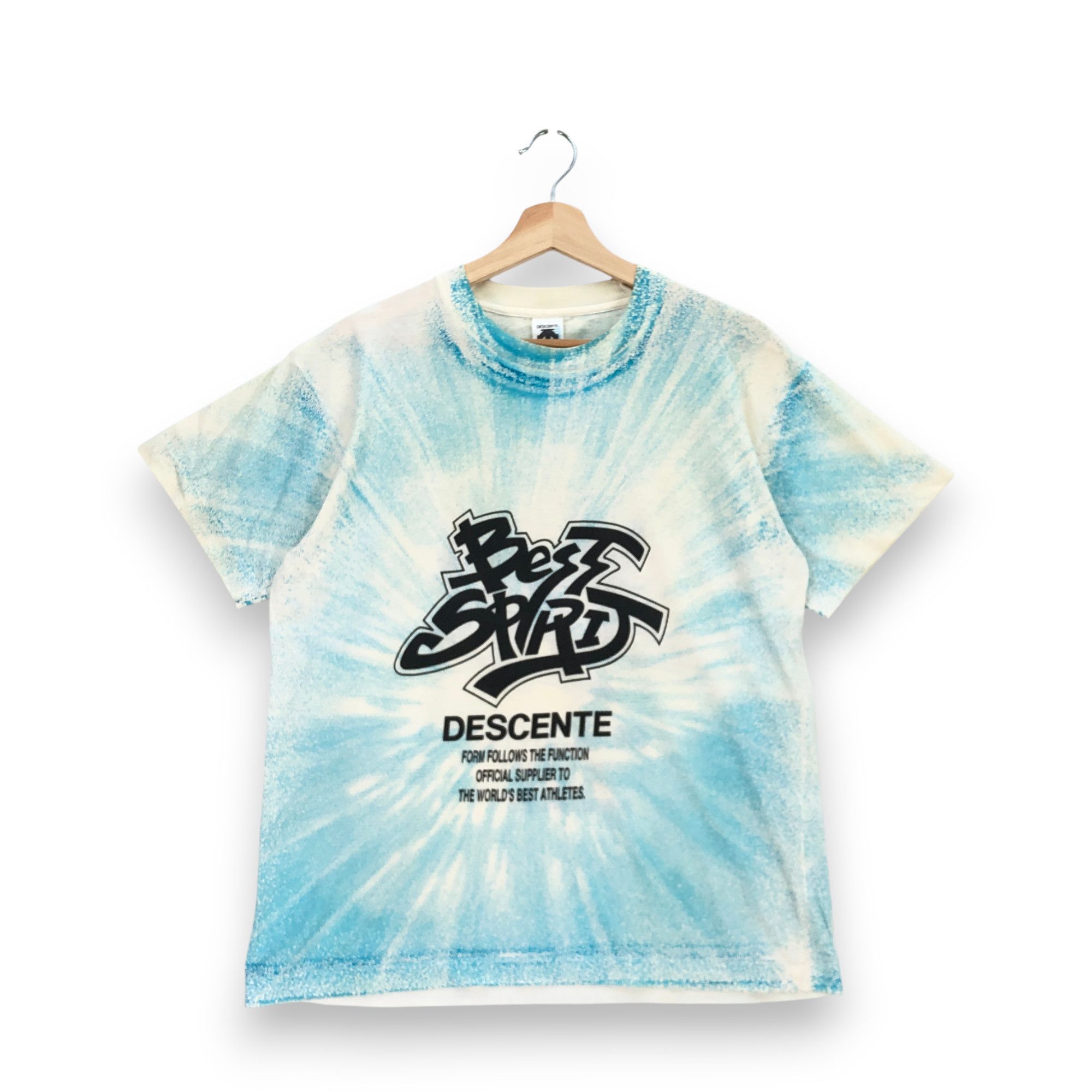 Descente Vintage 90s Descente T Shirt Best Spirit Japanese Tees Size US M / EU 48-50 / 2 - 1 Thumbnail