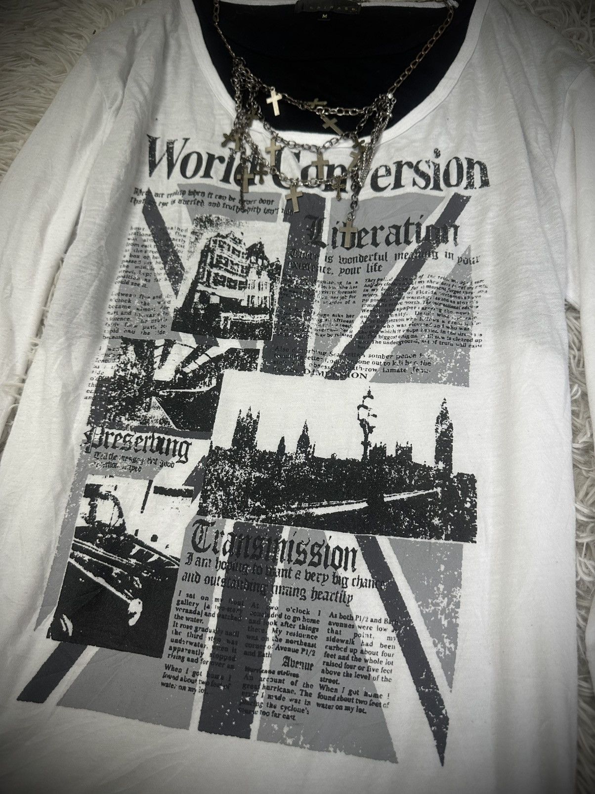 If Six Was Nine rare 00s japanese brand spinash union jack poem tee Size US M / EU 48-50 / 2 - 2 Thumbnail