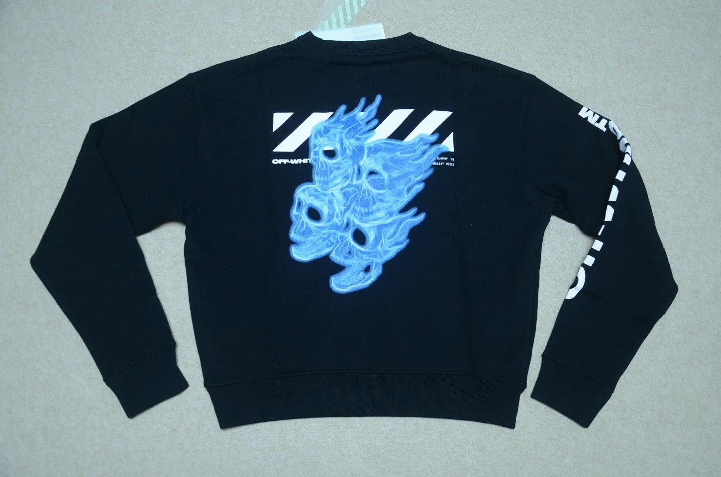 Off-White Off-White Flame Skull Oversized Unisex Sweatshirt S Size US S / EU 44-46 / 1 - 5 Thumbnail