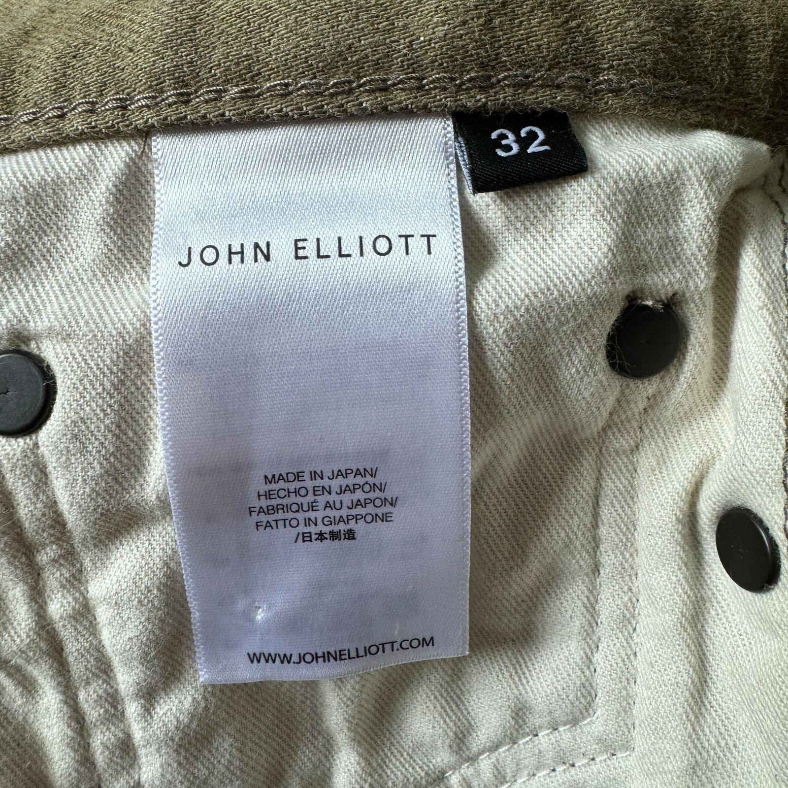 John Elliott John Elliott Khaki Slim Straight Jeans Size US 32 / EU 48 - 6 Thumbnail