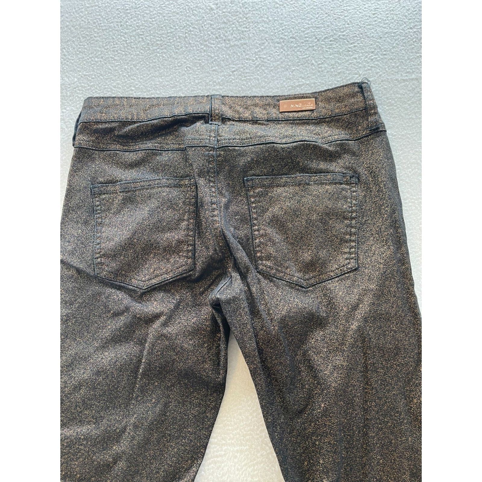 Mango Mango Jeans Womens Size 6 BlackGoldMetallic MidRise Straight Size 28" / US 6 / IT 42 - 8 Thumbnail