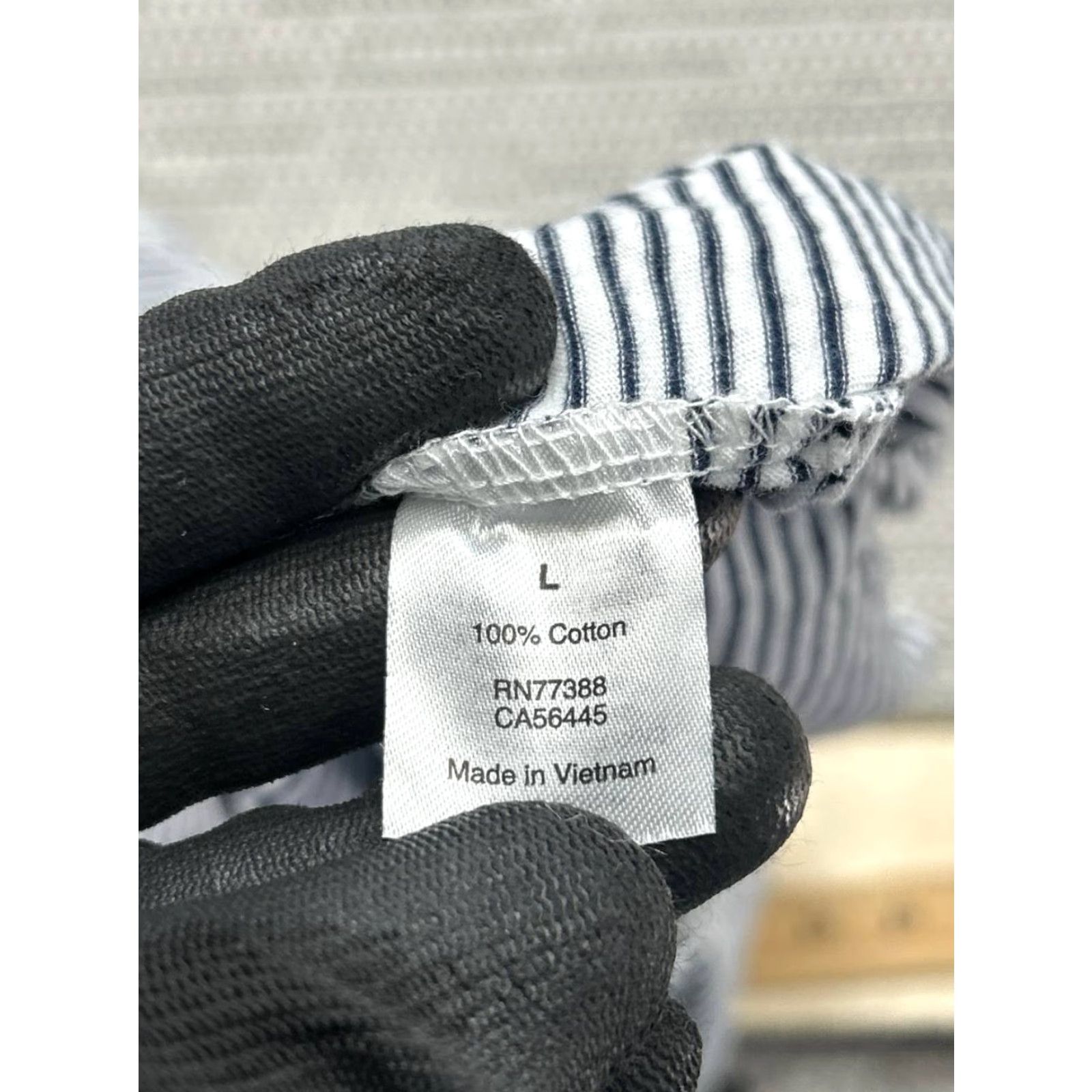 J.Crew J.CREW Dress Womens L Blue Cotton Sleeveless Sundress A-Line Casual Summer Short White Stripe Pattern Ruffle Vintage No Size L / US 10 / IT 46 - 4 Thumbnail