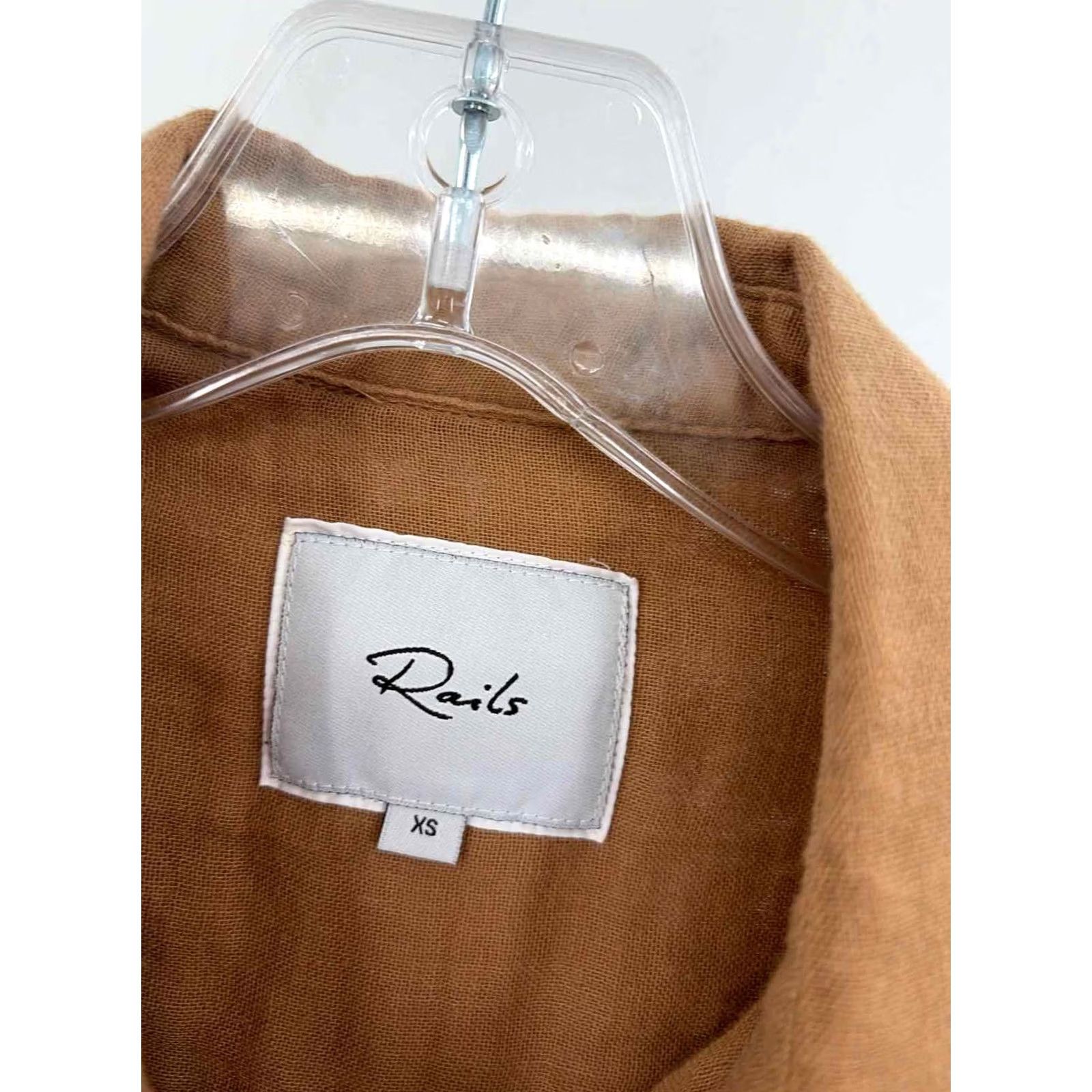 Rails Rails Button Down Shirt XS Brown Pre-Owned Size XS / US 0-2 / IT 36-38 - 2 Thumbnail