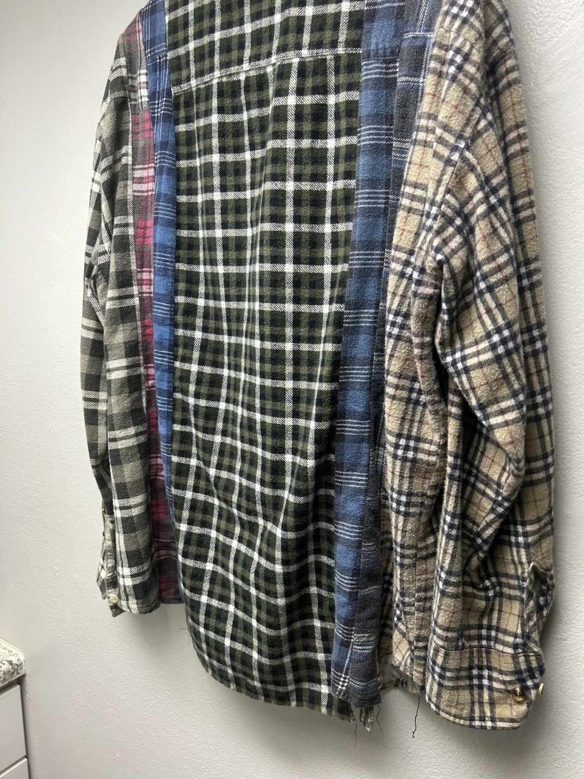 Needles Needles Rebuild 7 Cut Flannel w Burberry Style Plaid Size US L / EU 52-54 / 3 - 8 Thumbnail