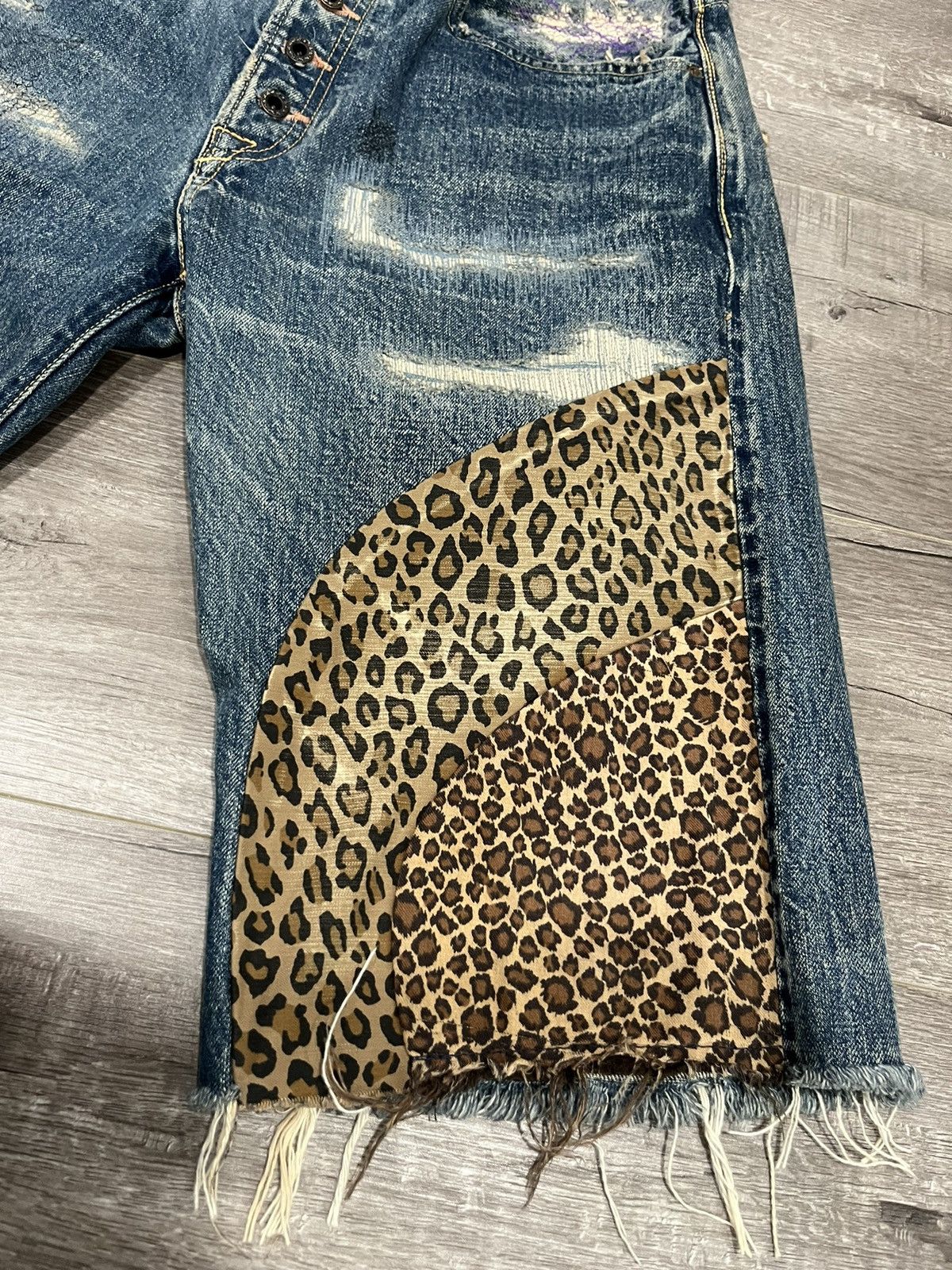 Kapital Kapital Leopard Print Denim shorts Size US 32 / EU 48 - 4 Thumbnail