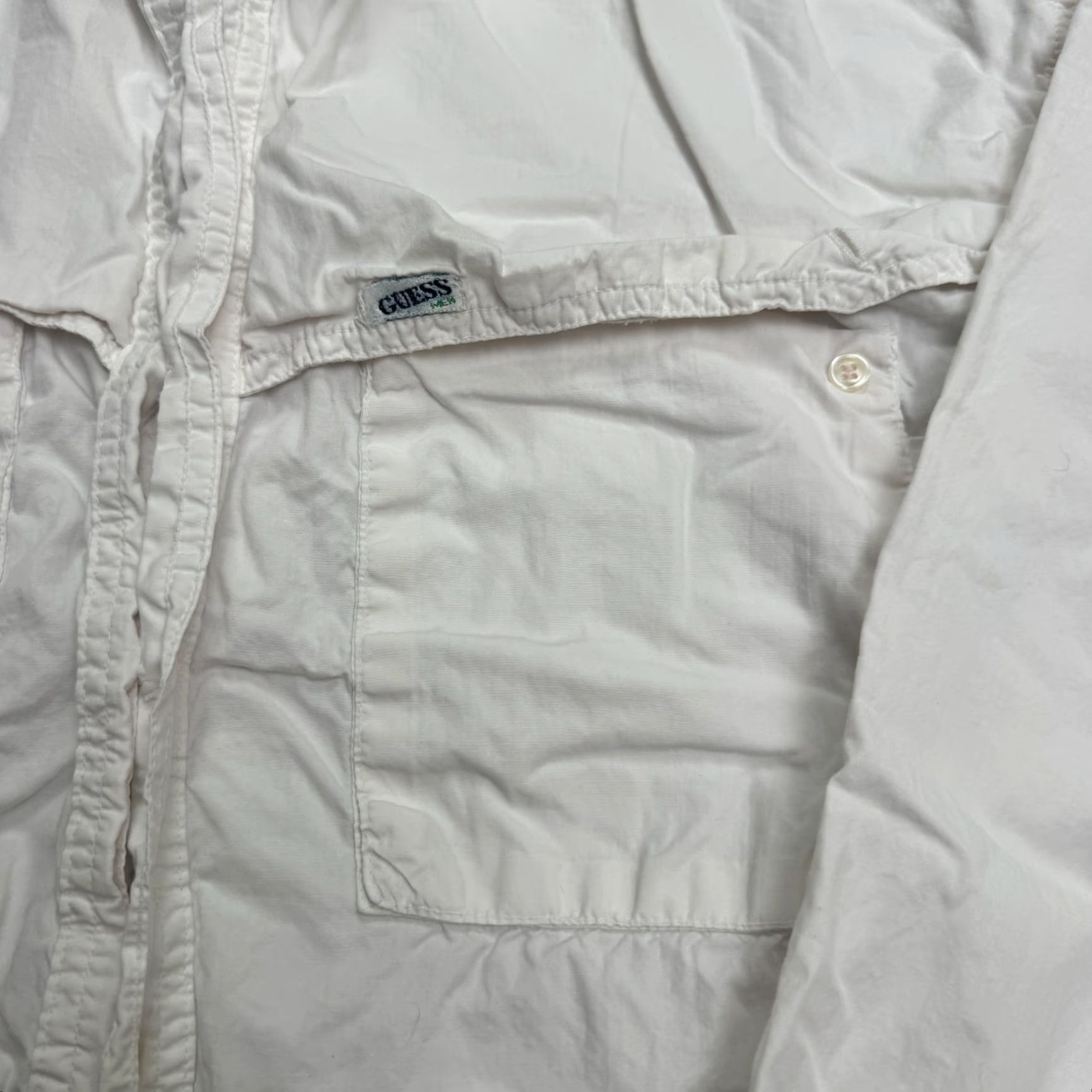 Vintage VINTAGE Georges Marciano Shirt Mens 4 Button-Down White Cotton Long Sleeve 90s Classic Outdoor Preppy Casual Workwear Bagged? Size US S / EU 44-46 / 1 - 7 Thumbnail