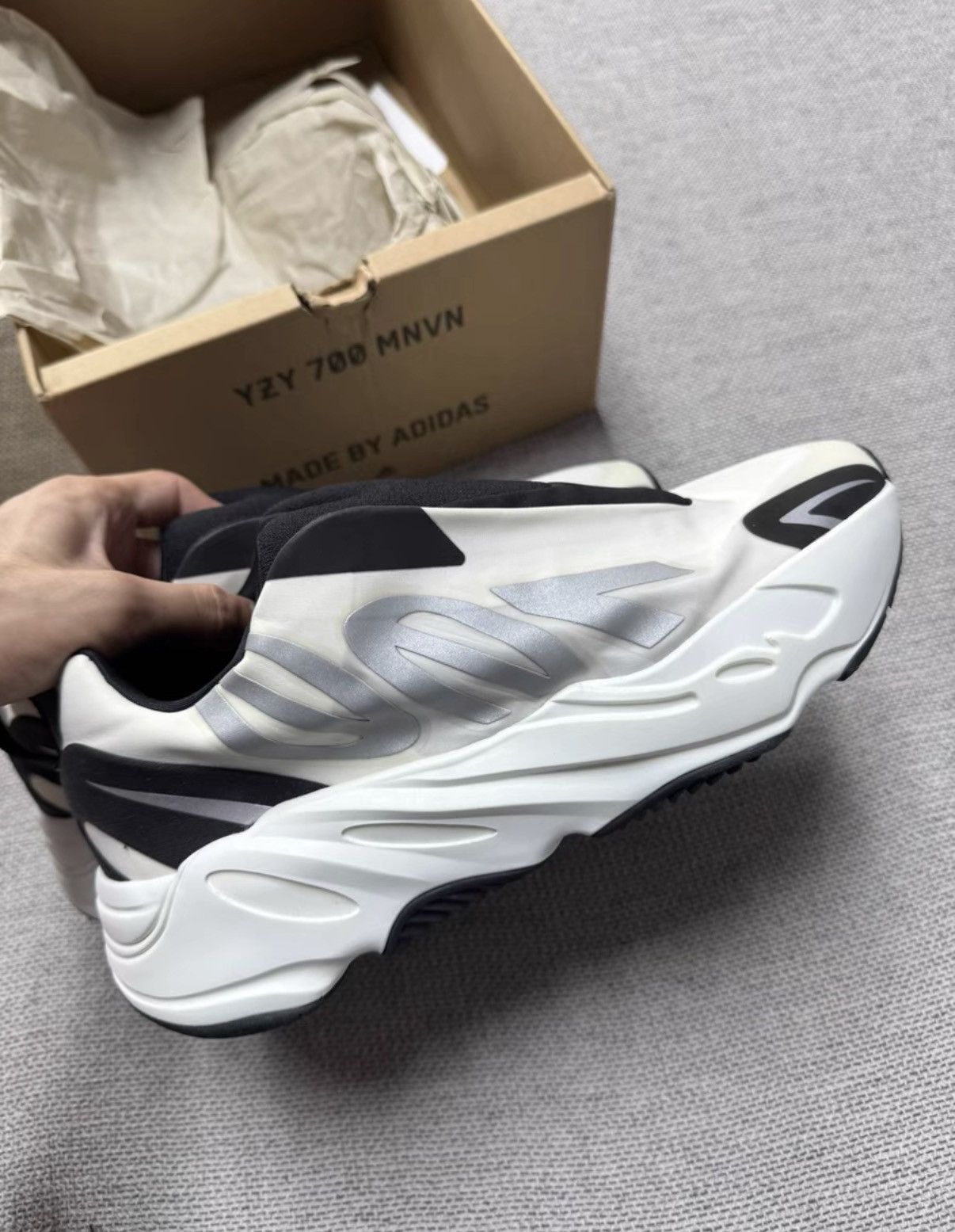 Adidas Adidas Yeezy Boost 700 MNVN Panda, Slip-on Dad Sneaker K37 Size US 7 / EU 40 - 7 Thumbnail