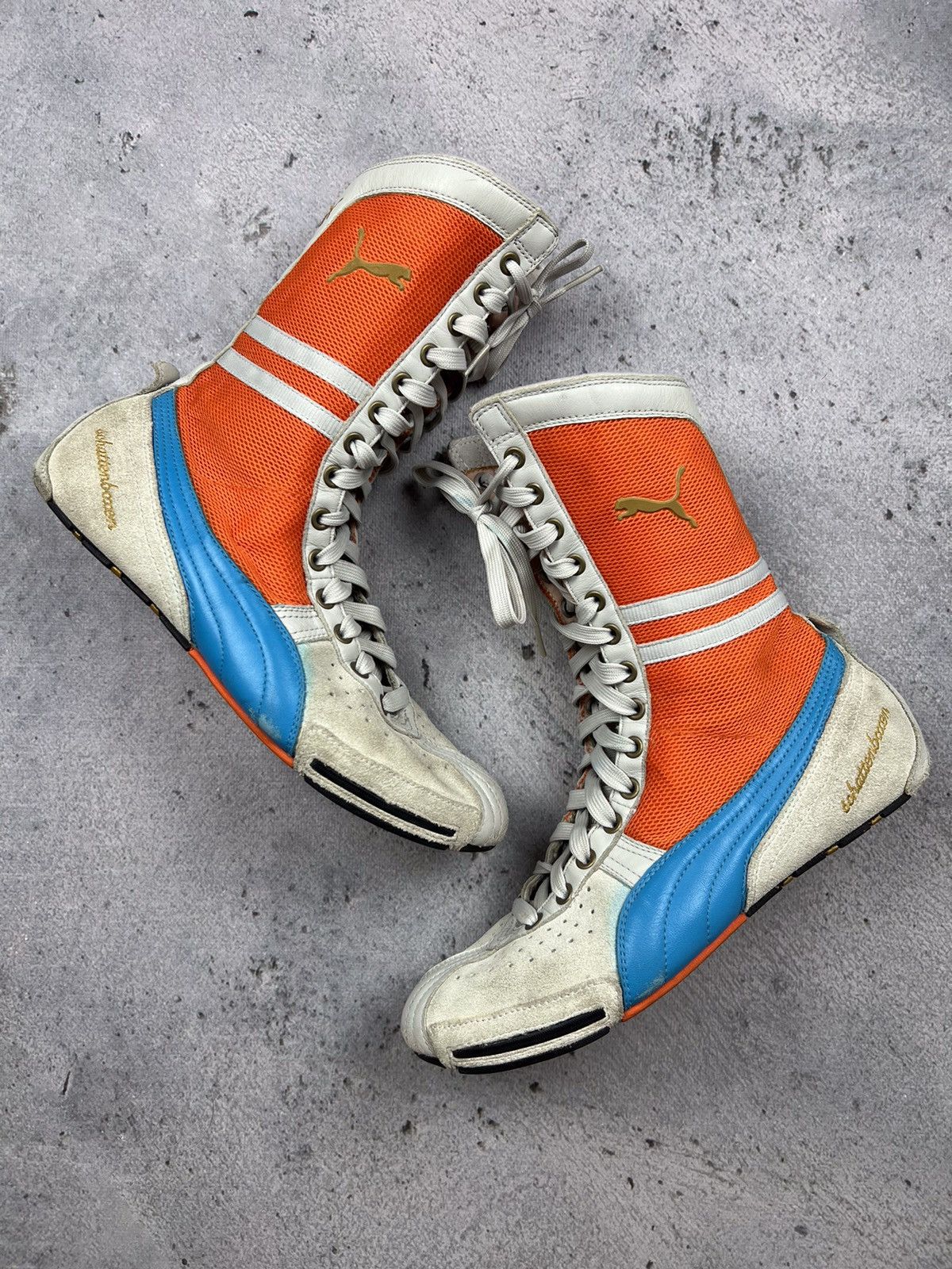 image of Vintage Puma Schattenboxen Avant Garde Boots in Grey, Women's (Size 11)
