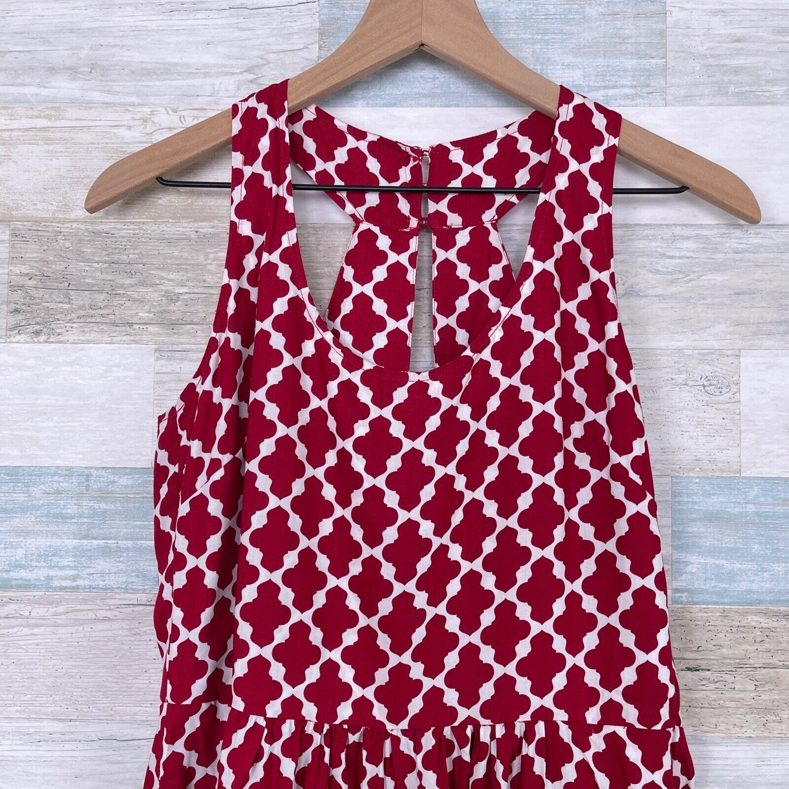 Other Escapada Lyla Dress Red White Print Sleeveless Racerback Me Size M / US 6-8 / IT 42-44 - 2 Thumbnail