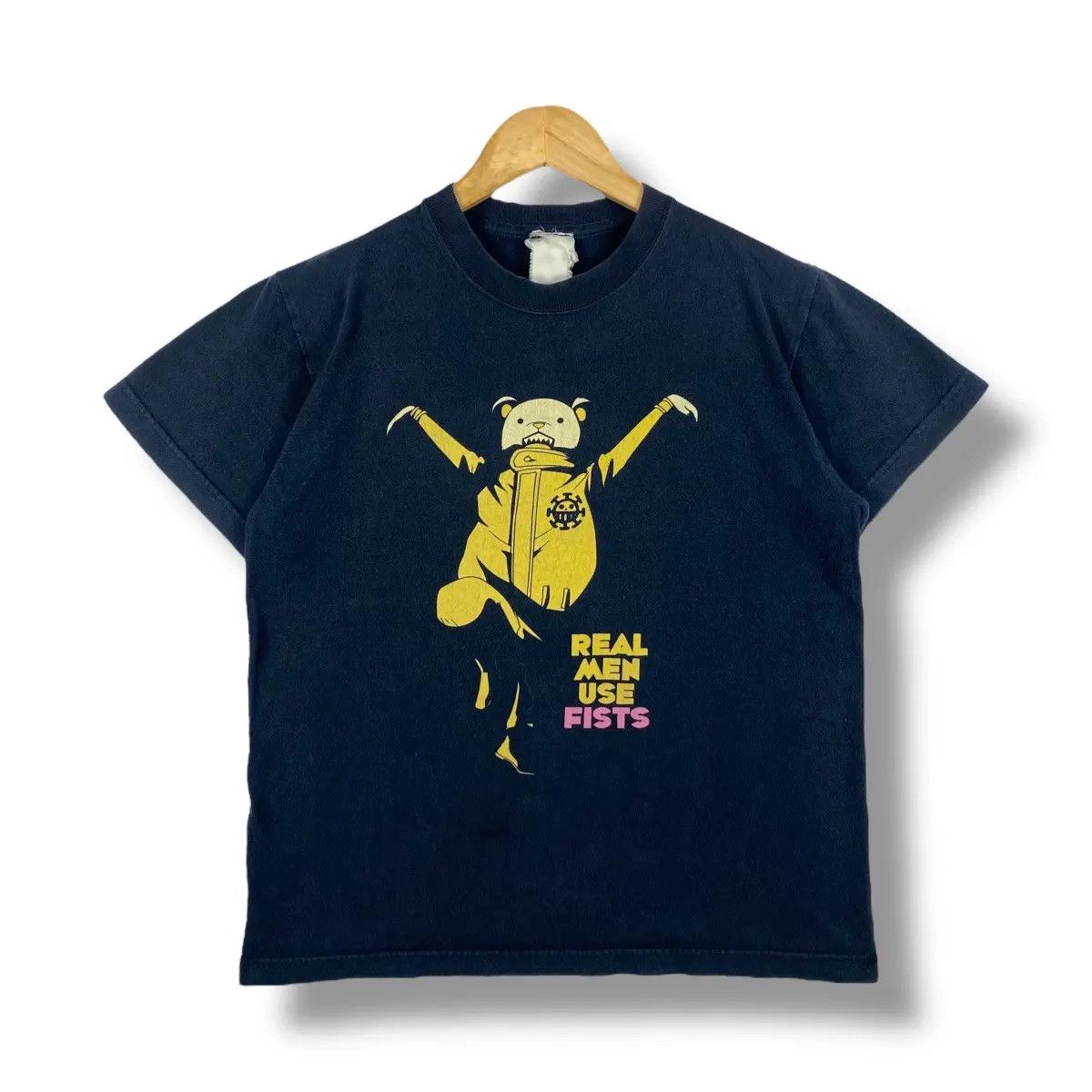 Anime Vintage 00's ONE PIECE BEPO Real Men Use Fists Anime Tee Size US S / EU 44-46 / 1 - 1 Thumbnail