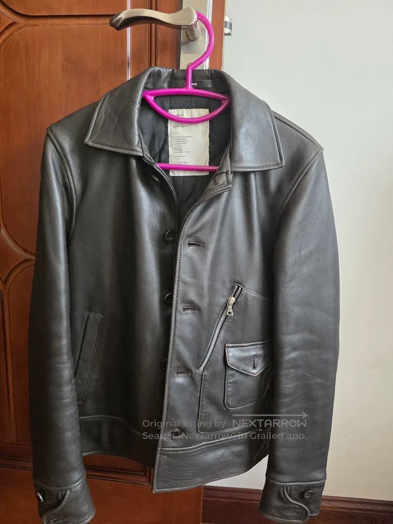 Wtaps Navy Leather Jacket