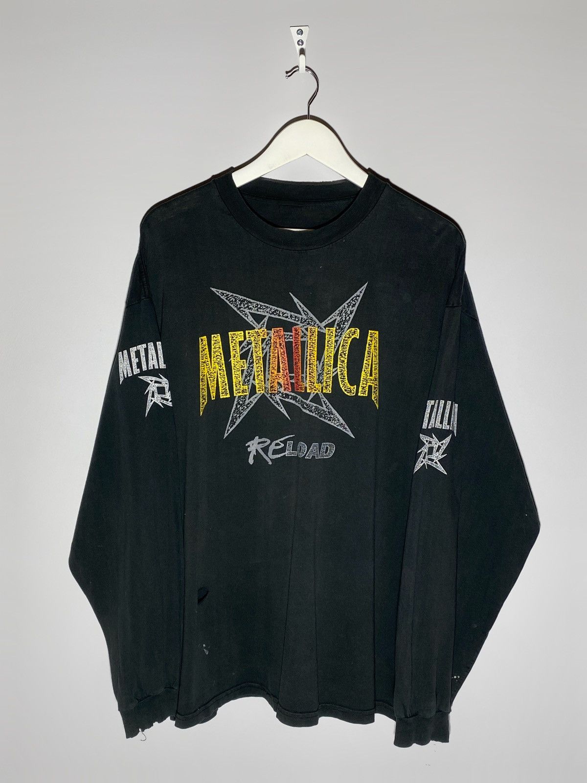Vintage 90s Metallica Reload Distressed Faded Longsleeve