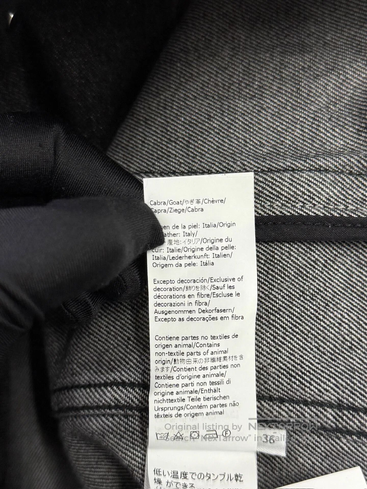 Loewe Loewe Classic Black Washed Denim Jacket. Size XS / US 0-2 / IT 36-38 - 5 Thumbnail