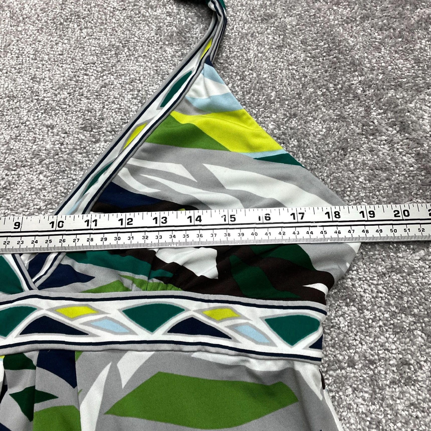 Bcbgmaxazria BCBGMAXAZRIA Halter Shift Dress Womens L Gray Green Midi Sleeveless Size L / US 10 / IT 46 - 5 Thumbnail