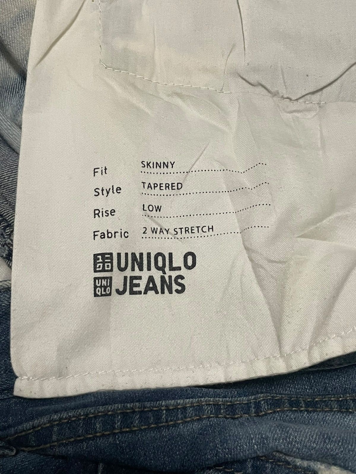 Undercover × Uniqlo Uniqlo Crazy Bleached Acid Wash Tapered Stretch Denim Jeans Size US 33 - 10 Thumbnail
