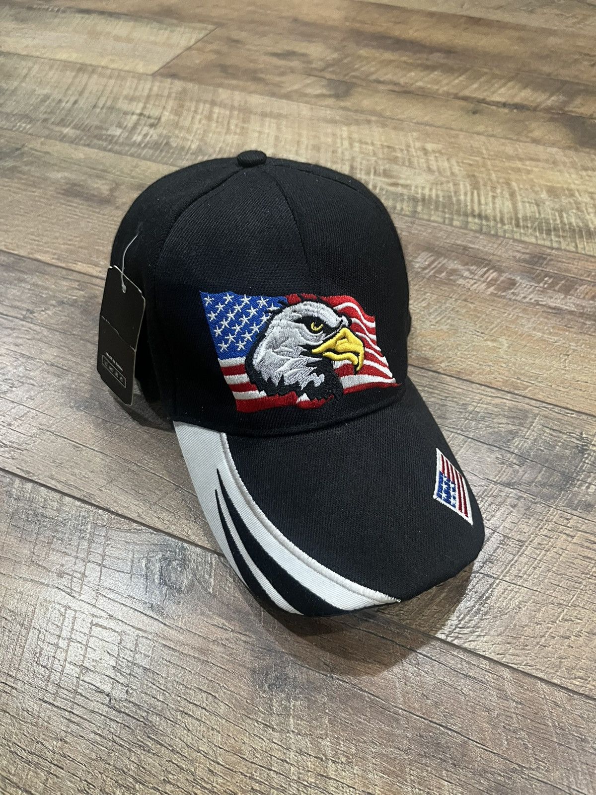 Other NEW Vintage Y2k American Flag Eagle Trucker Hat - Black - OS Size ONE SIZE - 1 Thumbnail