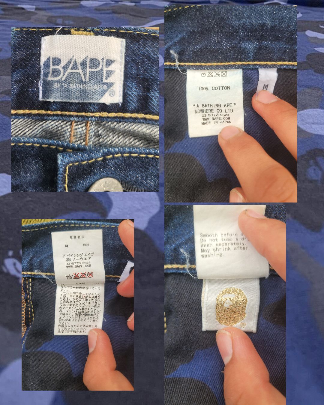 Bape 2006/7 Bape Icon Jeans SZ M Size US 34 / EU 50 - 3 Thumbnail
