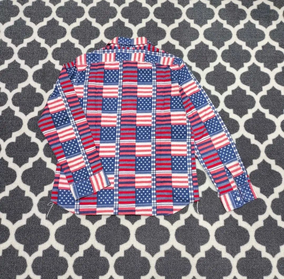 Schott SCHOTT American Flag Flanel Shirt Size US M / EU 48-50 / 2 - 4 Thumbnail