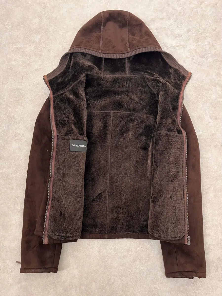 Emporio Armani FW2008 Emporio Armani Faux Shearling Brown Hooded Jacket Size US S / EU 44-46 / 1 - 8 Thumbnail