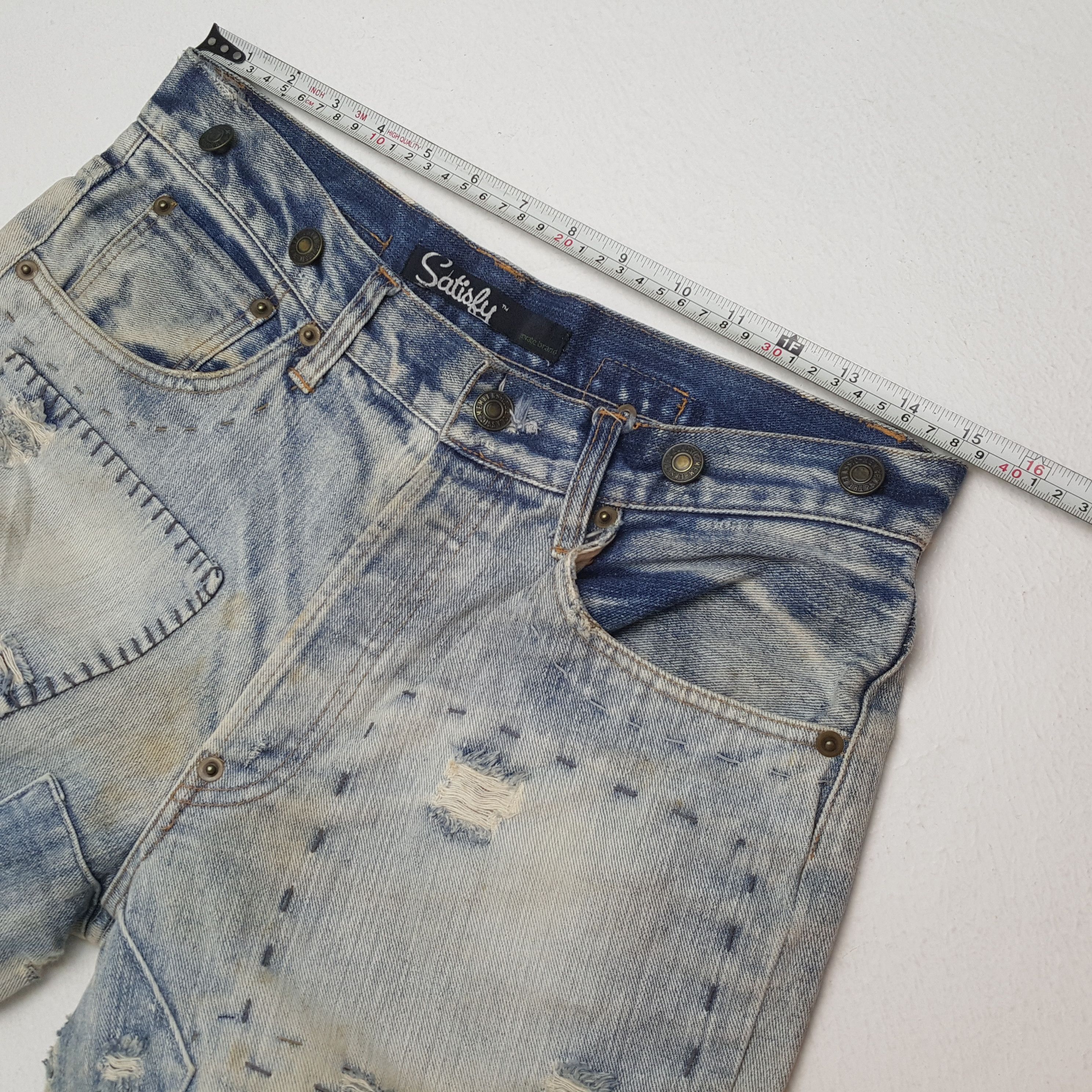 Satisfy × Vintage SATISFY Patchwork Style Fashion Rock Punk Design Jeans Size US 30 / EU 46 - 7 Thumbnail
