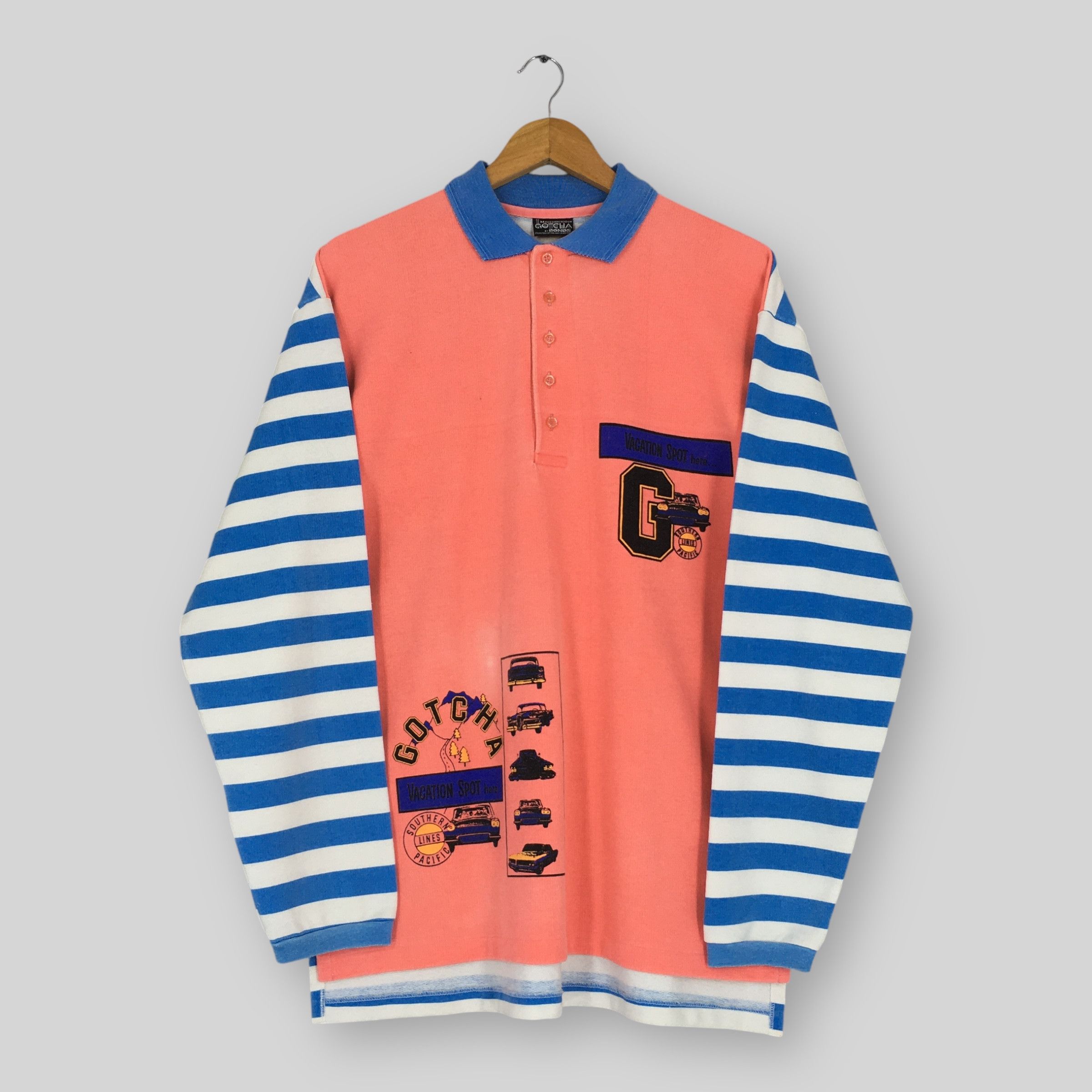 Gotcha × Vintage Vintage Gotcha Bonds Stripes Polo Shirt Medium Size US M / EU 48-50 / 2 - 1 Thumbnail