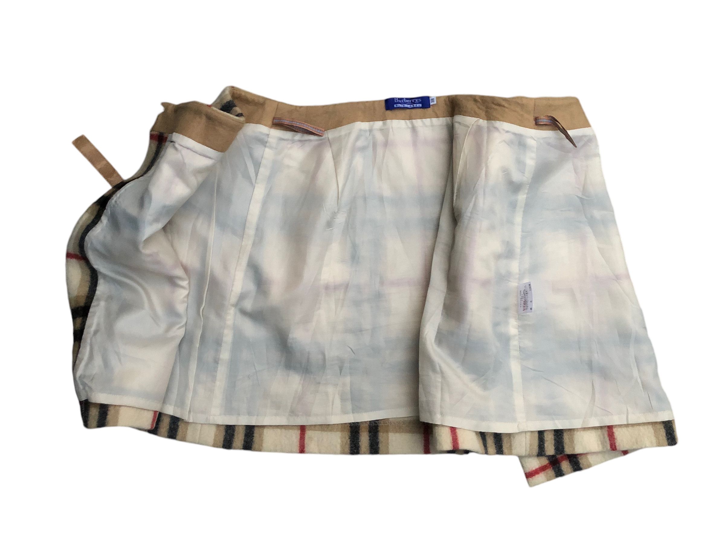 Burberry × Designer BURBERRY'S OF LONDON Blue Label Nova Checks Wool Skirt Size 26" / US 2 / IT 38 - 10 Thumbnail