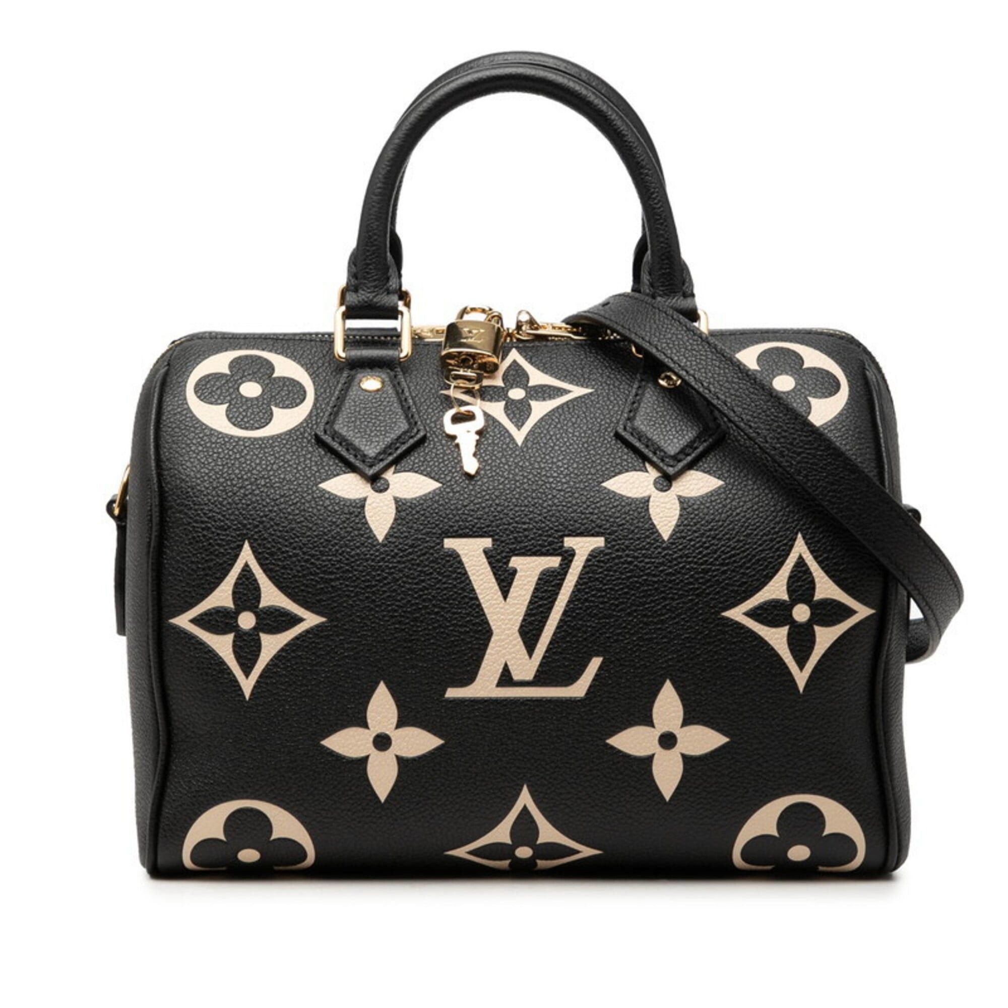 Louis Vuitton Louis Vuitton Monogram Empreinte Bicolor Speedy Bandoulière 25 Handbag Shoulder Bag 2WAY M58947 Black Beige Leather Women's LOUIS VUITTON Size ONE SIZE - 1 Thumbnail