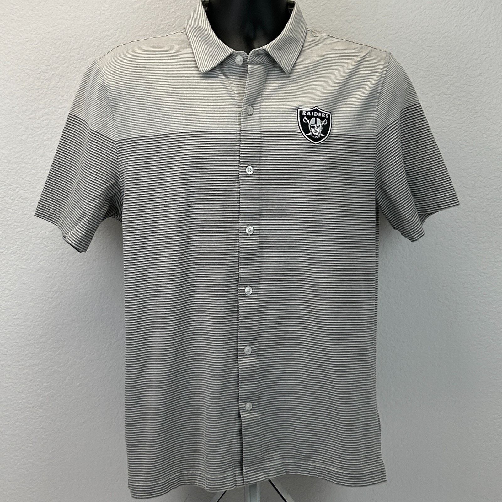 Cutter & Buck Las Vegas Raiders Button Front Shirt Cutter & Buck L Large Size US L / EU 52-54 / 3 - 2 Thumbnail