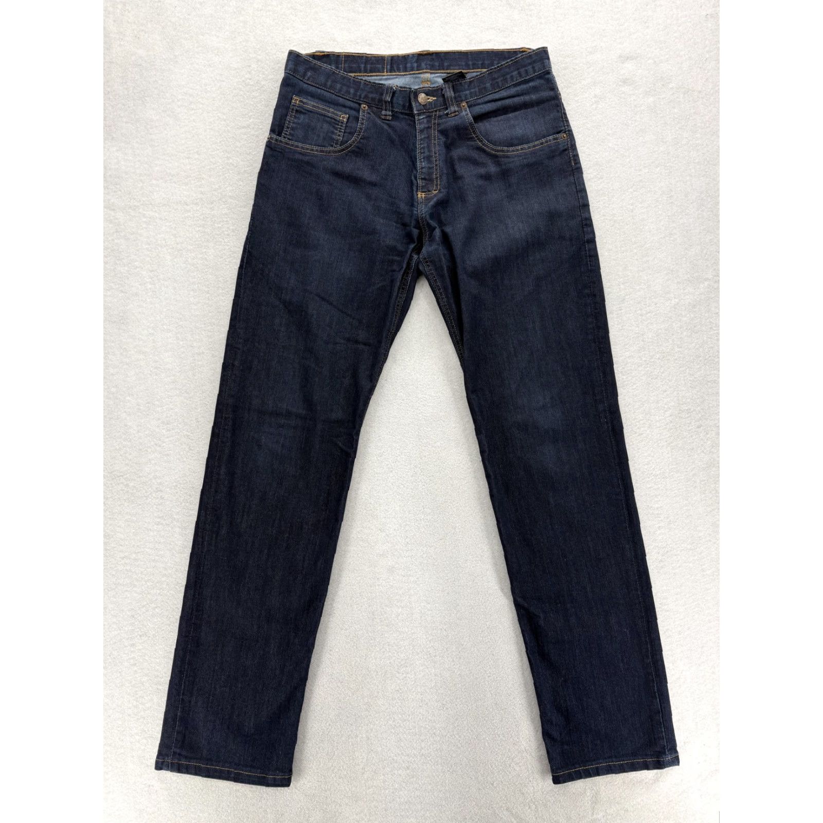 Denime Dearborn Denim Jeans Mens 32x34 Blue Dark Wash Straight Stretch Made In USA Size US 32 / EU 48 - 2 Thumbnail