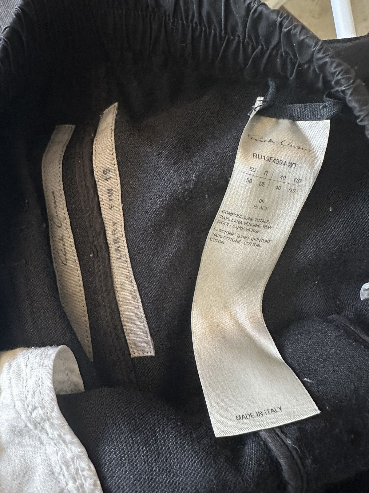 Rick Owens Wool Flannel Drawstring Astaires Size US 34 / EU 50 - 3 Thumbnail