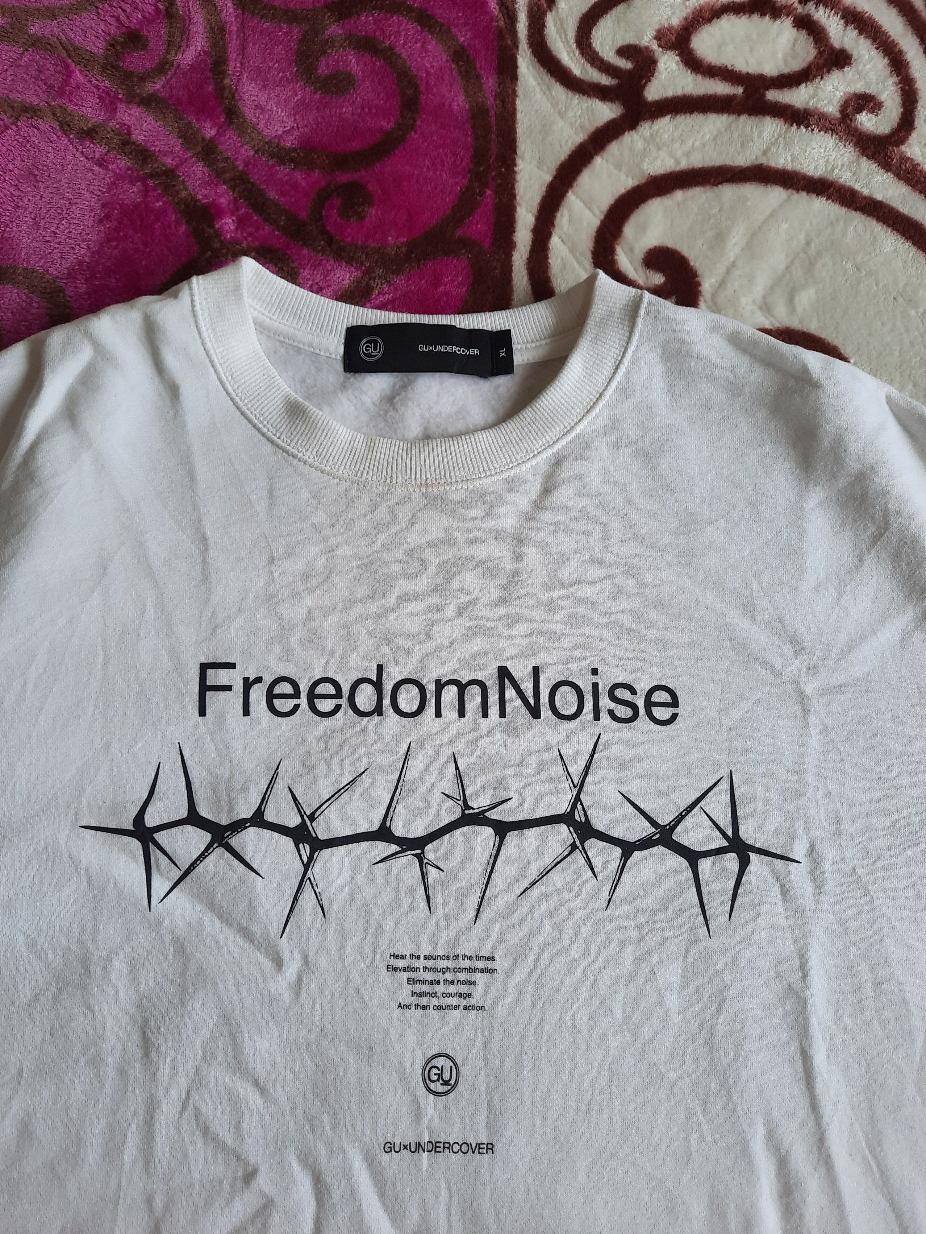 GU × Japanese Brand × Undercover GU X Undercover Jacquard Knit Sweater "Freedom Noise" XL Size US XL / EU 56 / 4 - 3 Thumbnail