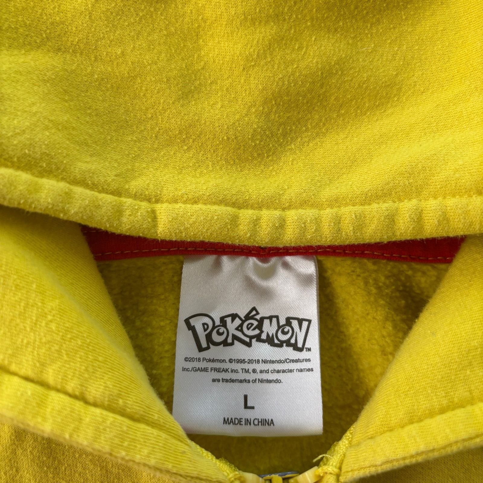 Pokemon Kids Yellow Pikachu Pokemon Zip Up Hoodie Sz L Size US L / EU 52-54 / 3 - 2 Thumbnail
