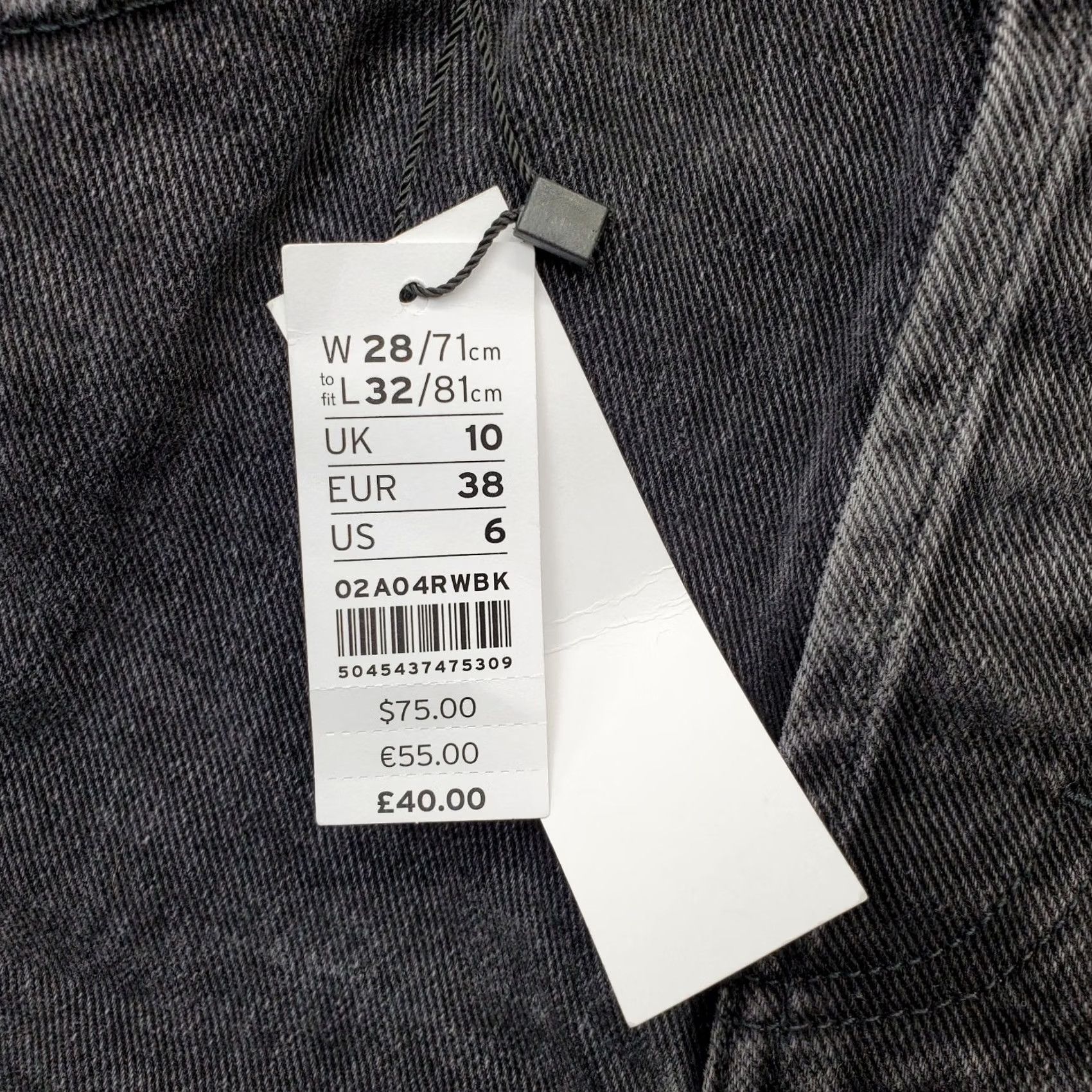 Topshop Topshop Jeans Womens 6 Gray Denim Dark Wash Regular Straight Leg Button Fly Jeans Size 28" / US 6 / IT 42 - 7 Thumbnail