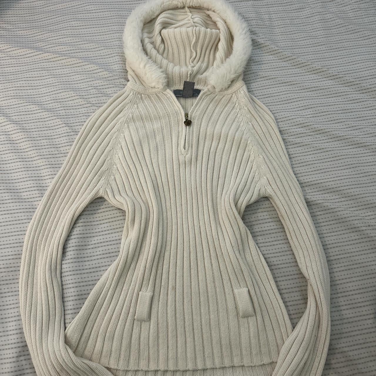 Vintage crochet vintage knit winter faux fur zip up jacket Size XL / US 12-14 / IT 48-50 - 2 Thumbnail