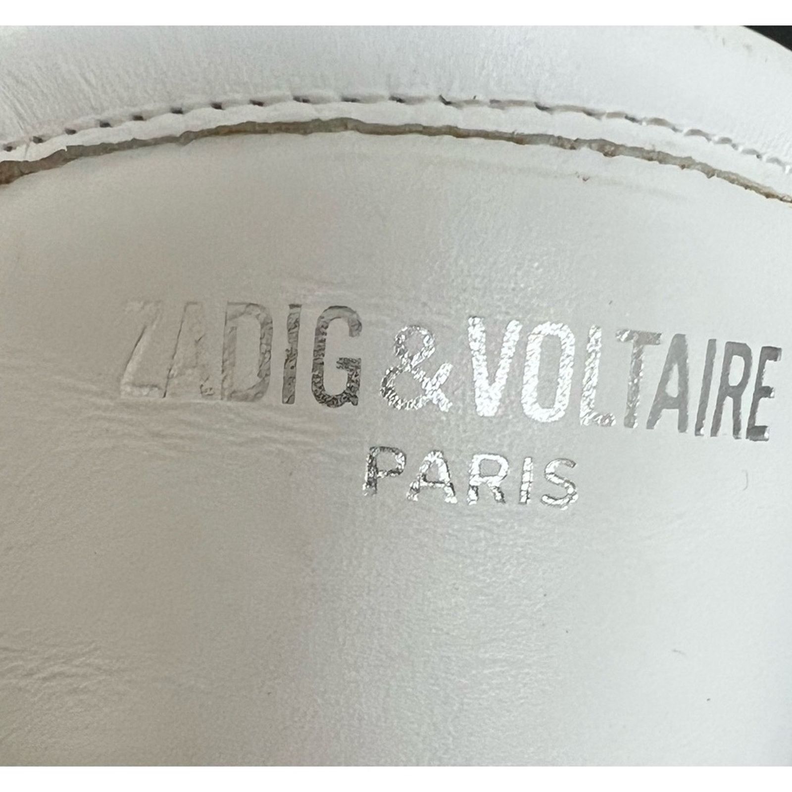 Zadig & Voltaire Zadig & Voltaire High Flash Keith Leather Graffiti Sneakers Size US 7 / IT 37 - 7 Thumbnail
