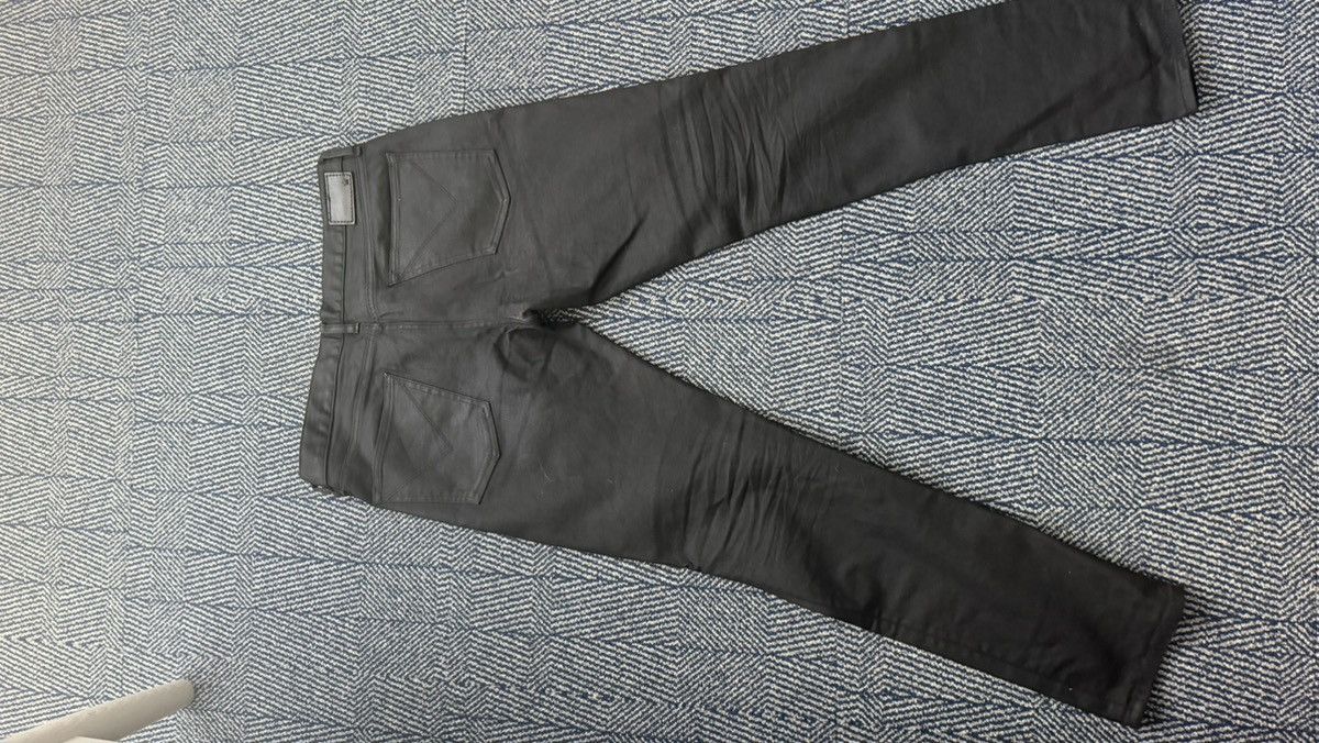 John Varvatos BLACK WAXED JOHN VARVATOS SKINNY DENIM Size US 33 - 2 Thumbnail