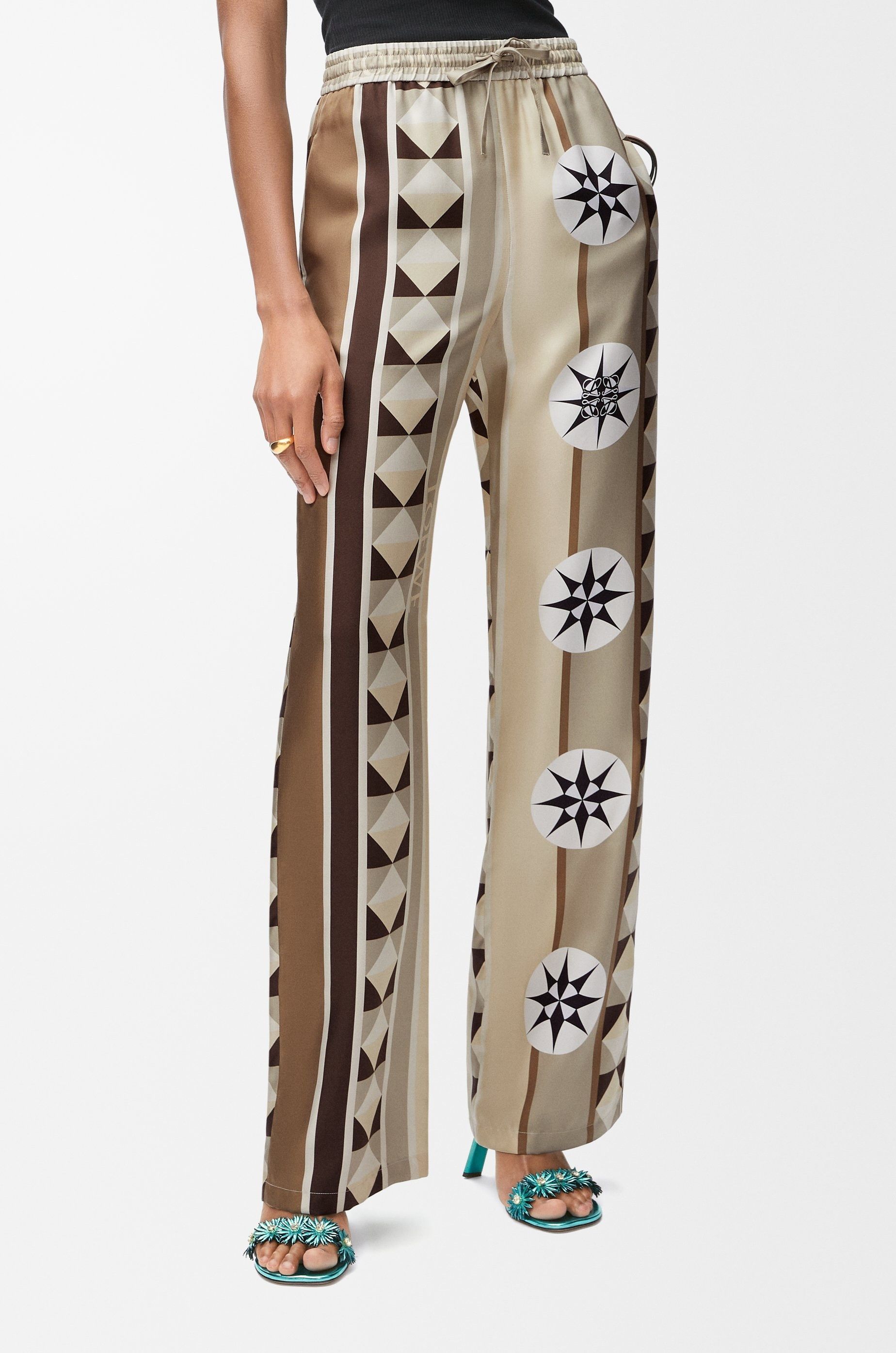 Loewe o1in1g0426 Pyjama Trousers in Silk in Multicolor Size 25" / US 0 / IT 36 - 3 Thumbnail